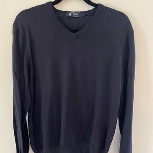 J. Crew Medium Cotton/Cashmere Dark Blue V-Neck Sweater (Size - M)